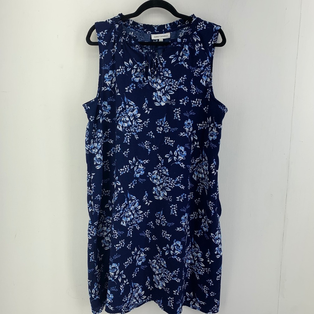 Coastal Grandma Cottagecore Floral Sleeveless Ruffled Shift Dress XXL Travel